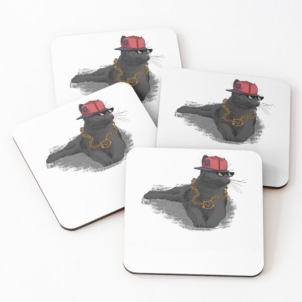 Item preview, Funny Hip Hop Gangster Cat designed and sold by mkzmerch.