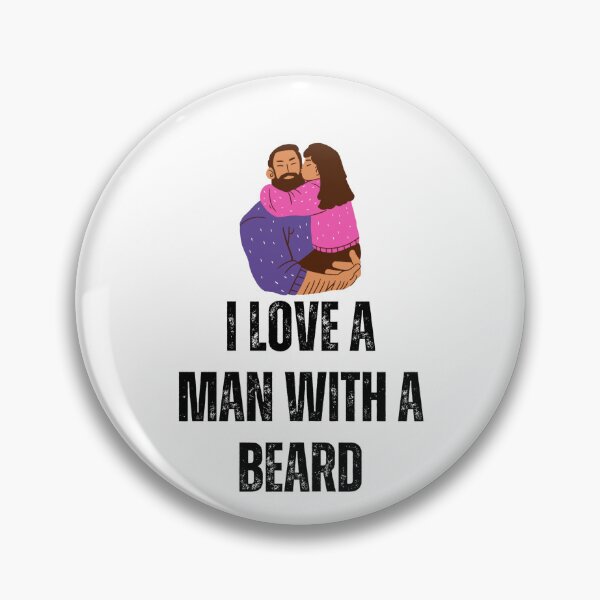 Item preview, I love a man with a beard - funny designed and sold by PellSilversmith.