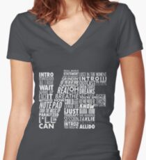 NF - Word Collaboration Design Women's Fitted V-Neck T-Shirt