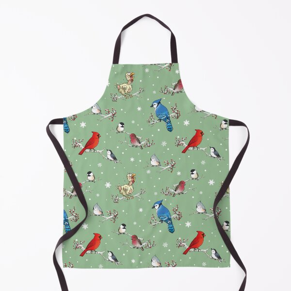 Item preview, Winter Birds Pattern (green) designed and sold by JadedSketch.