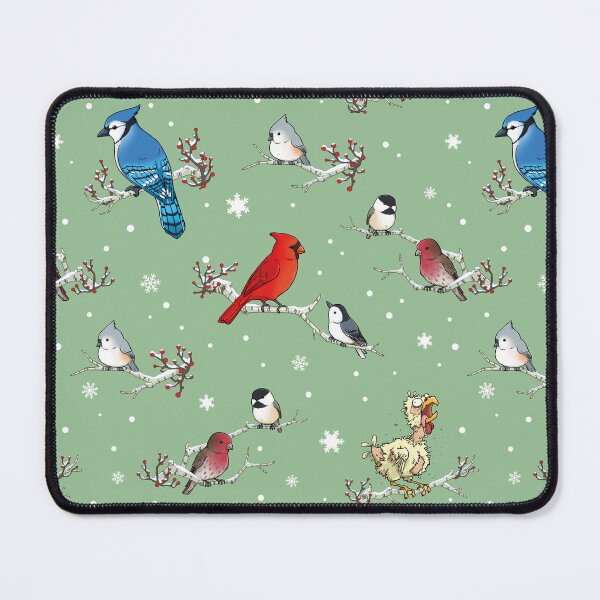 Item preview, Winter Birds Pattern (green) designed and sold by JadedSketch.