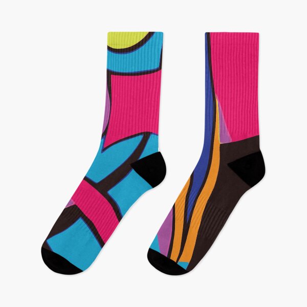 Item preview, Number Seven, Geometric Design, In Cerise Red, Blue, Black, Yellow, Orange designed and sold by I-Desire.