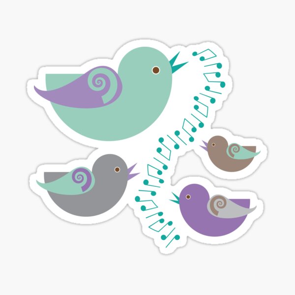 Twelve Days of Christmas - Four Calling Birds Sticker