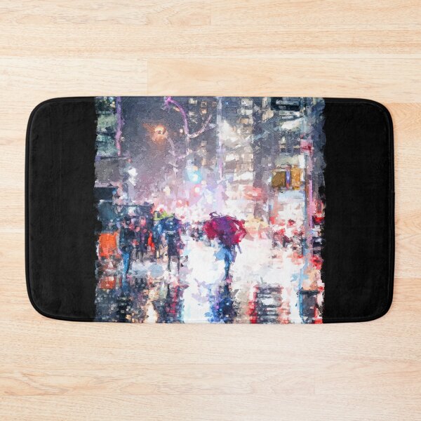 Item preview, Rainy City Lights - Vertical Cityscape Art designed and sold by memendesign.