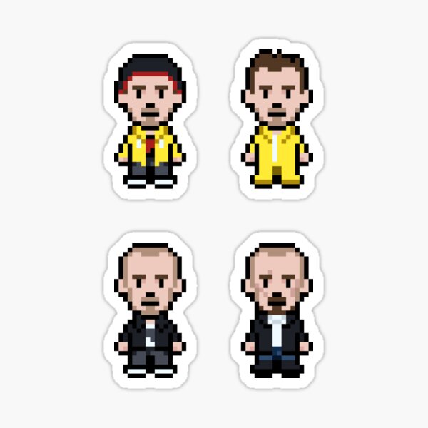 Jesse Pinkman Pixel Sticker Set Sticker For Sale By Epicandstuff