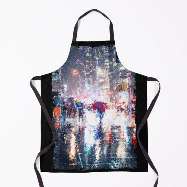 Item preview, Rainy City Lights - Vertical Cityscape Art designed and sold by memendesign.