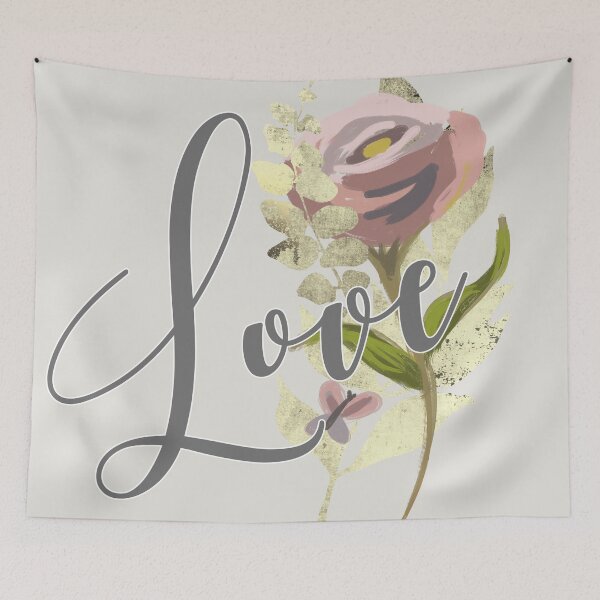 Artikelvorschau, Shabby Chic abstrakte handgezeichnete wilde Roségold LIEBE - Caroline Laursen Original entworfen und verkauft von Caroline Laursen.
