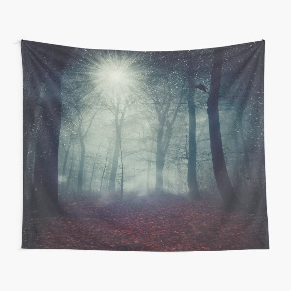 Item preview, Enchanted Forest - Misty Night Scene With Stars designed and sold by Dyrk Wyst Redbubble Shop.