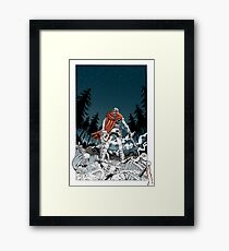 Hero Rescues the Girl Framed Print