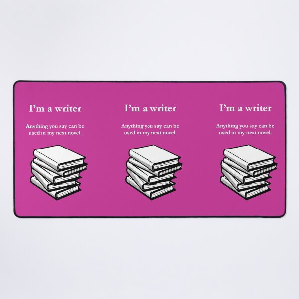 Item preview, I'm a writer (pink and white) designed and sold by carmencuarzo.