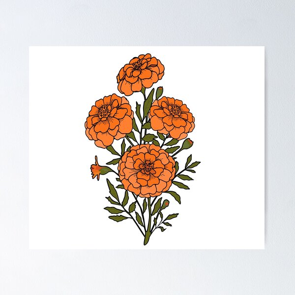 Item preview, Marigold Flowers designed and sold by virillanissa.