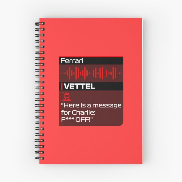Item preview, Vettel's Message for Charlie! - F1 Team Radio Quote designed and sold by StickItOnPole.