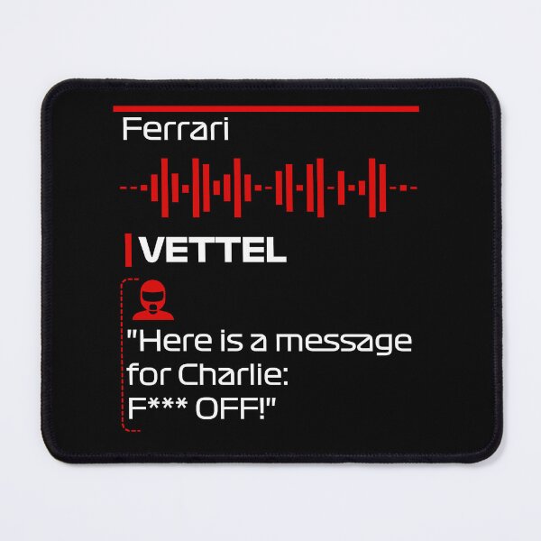 Item preview, Vettel's Message for Charlie! - F1 Team Radio Quote designed and sold by StickItOnPole.