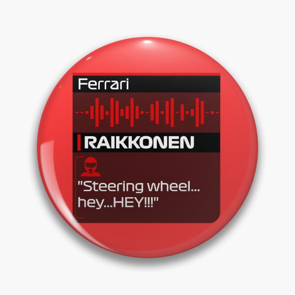 Artikelvorschau, Räikkönens Lenkrad HEY! - F1-Team-Radio-Zitat entworfen und verkauft von StickItOnPole.