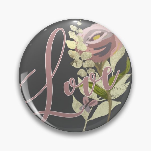 Item preview, Shabby chic abstract hand drawn wild rose gold LOVE - Caroline Laursen Original designed and sold by Caroline Laursen.