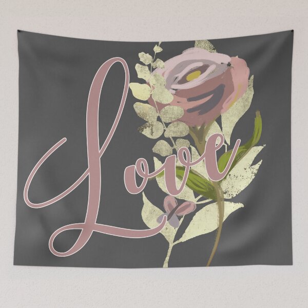 Item preview, Shabby chic abstract hand drawn wild rose gold LOVE - Caroline Laursen Original designed and sold by Caroline Laursen.