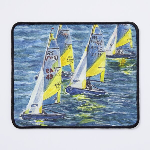 Item preview, Four RS Fevas: Sailing Dinghies Racing at Trearddur Bay designed and sold by LymphomaLass.