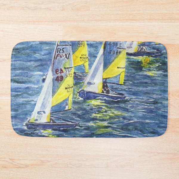 Item preview, Four RS Fevas: Sailing Dinghies Racing at Trearddur Bay  designed and sold by LymphomaLass.