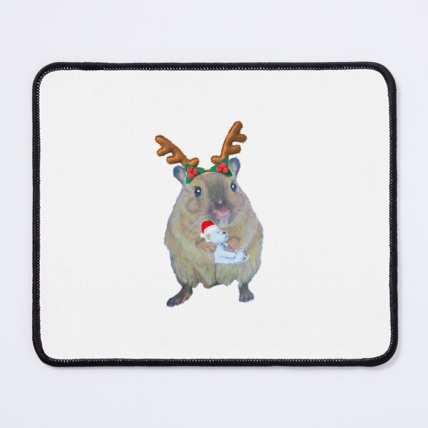 Item preview, Christmas Mouse holding teddy bear designed and sold by Julieford.