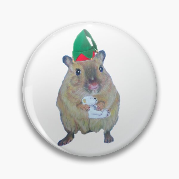 Item preview, Christmas elf Mouse holding teddy bear designed and sold by Julieford.