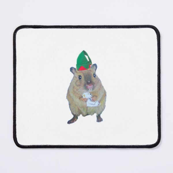 Item preview, Christmas elf Mouse holding teddy bear designed and sold by Julieford.