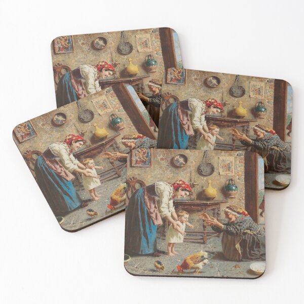 Item preview, First Steps | Eduardo Eugenio Zampighi | 1940 Italian Family Art designed and sold by CJET.