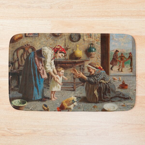 Item preview, First Steps | Eduardo Eugenio Zampighi | 1940 Italian Family Art designed and sold by CJET.