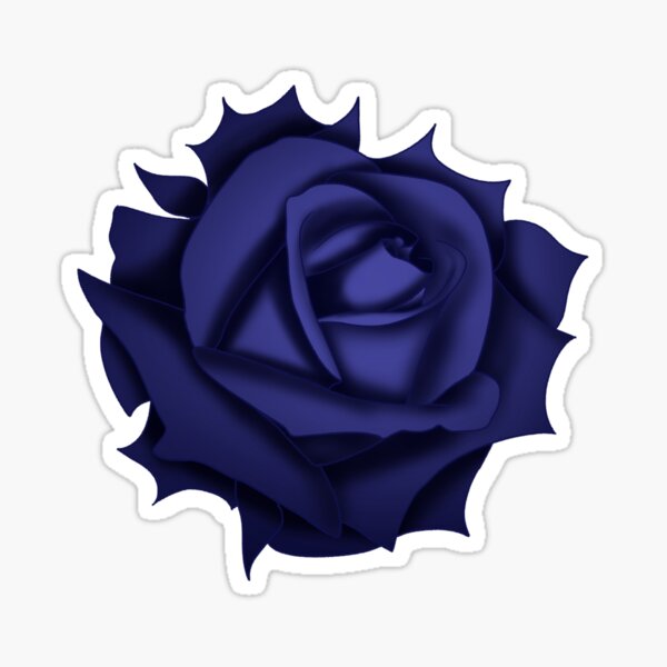 Dark Blue Flower Sticker