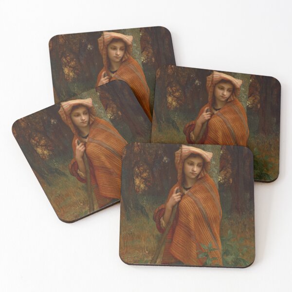Item preview, Girl in a Wooded Landscape | Ernest Hebert | 1900 French Art designed and sold by CJET.