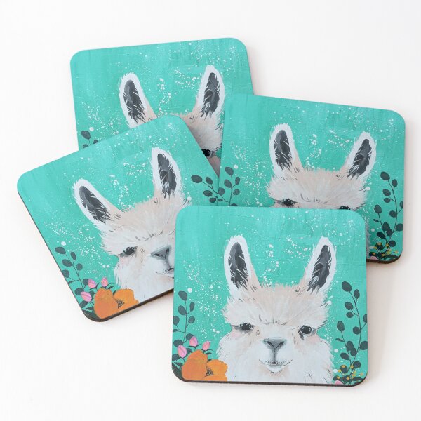 Item preview, Floral Llama designed and sold by crescentcoyote.