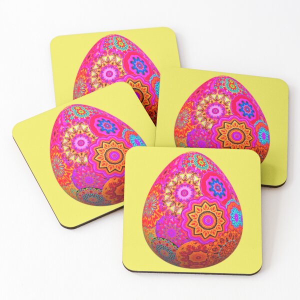 Artikelvorschau, Dekoratives Ei in Fuchsia & Orange entworfen und verkauft von Edenglow Prints & Peculiars.