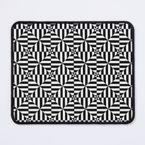 Item preview, 60's inspired black and white stripe kaleidoscope pattern designed and sold by WorldOfWendyArt.
