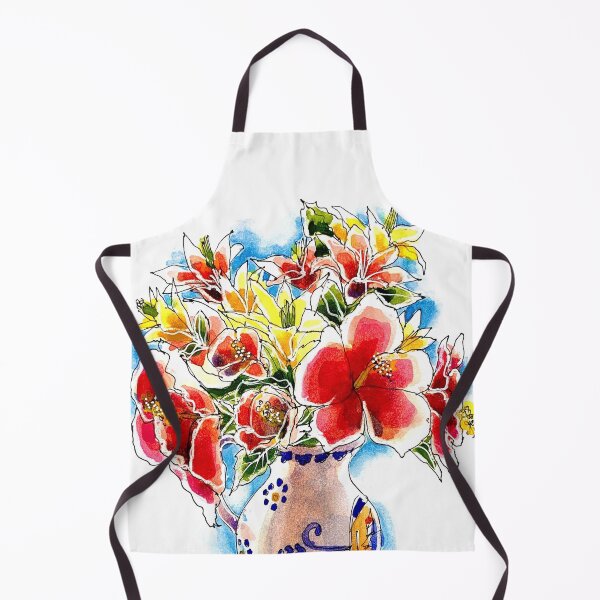 Vista previa del artículo con la obra «Hibisco y Lirios en Jarra Italiana», diseñado y vendido por ErinHillStudio.