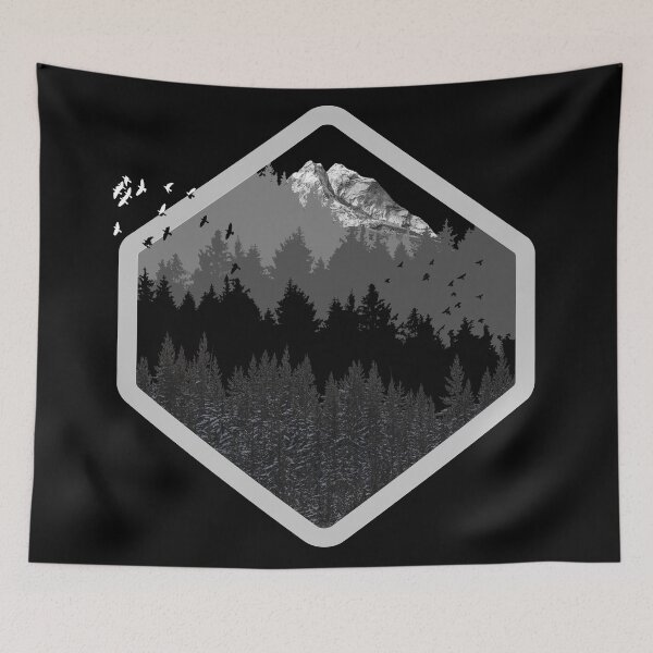 Item preview, Trees Are The Cure - Mountain Forest Silhouette Adventure Explore designed and sold by BlackGrain.