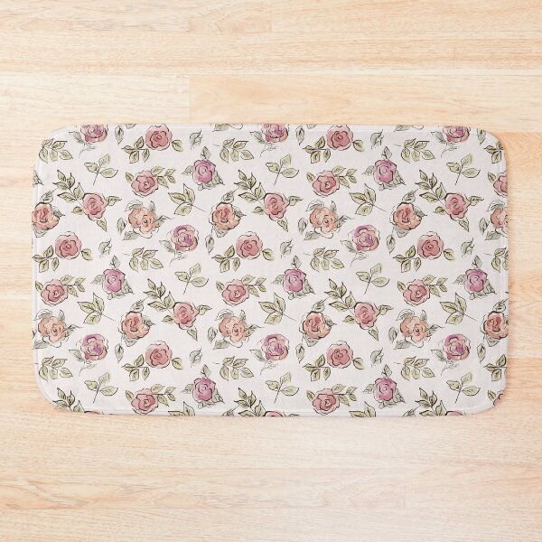 Item preview, Boho style roses pattern, watercolour and sumi-e roses designed and sold by RoseMaryWP.