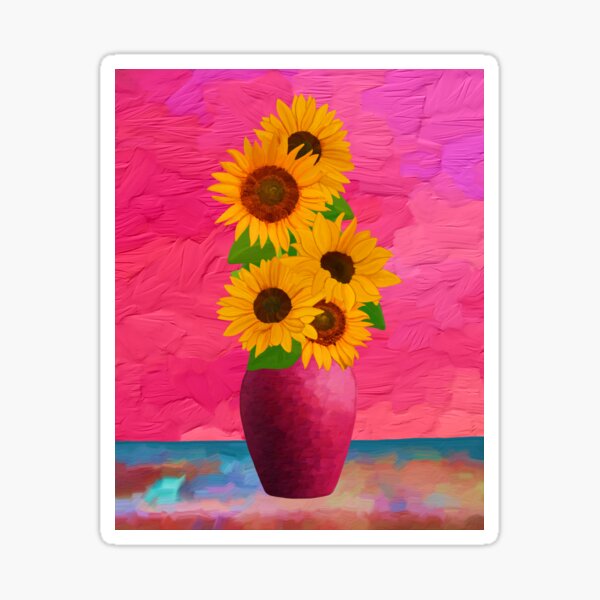 Sunflowers with Desert Wind (2) Sticker