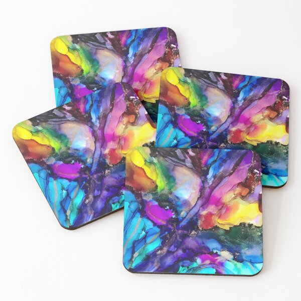 Item preview, Chakra Art - alcohol ink artwork rainbows designed and sold by NessaLovell.
