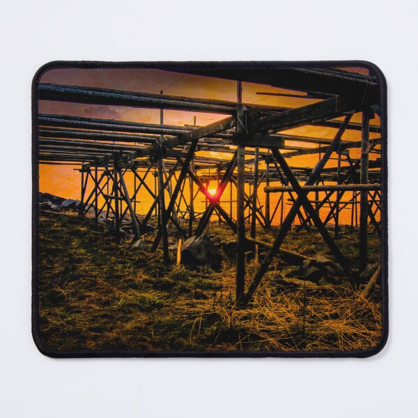 Item preview, Lofoten Silhouette Cod Rack Sunbeams designed and sold by nbrandsberg.