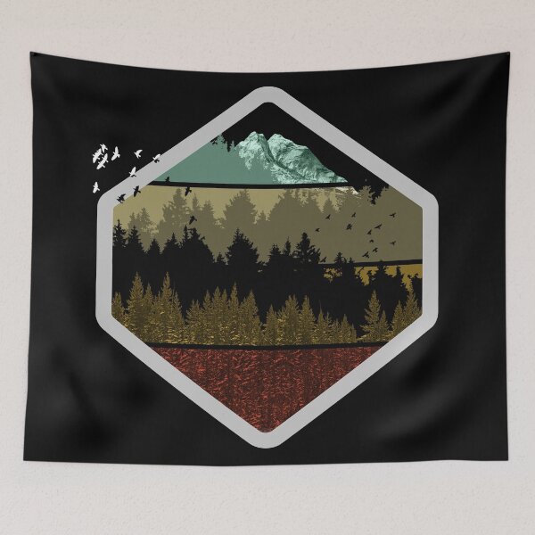 Item preview, Trees Are The Cure - Retro Mountain Forest Silhouette Adventure Explore designed and sold by BlackGrain.