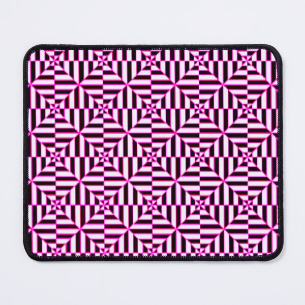 Item preview, 60's inspired pink and black stripe kaleidoscope pattern designed and sold by WorldOfWendyArt.