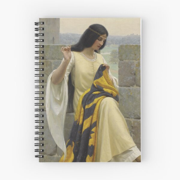 Artikelvorschau, Nähen des Standards | Edmund Blair Leighton | 1911 Mittelalterliche Kunst entworfen und verkauft von CJET.