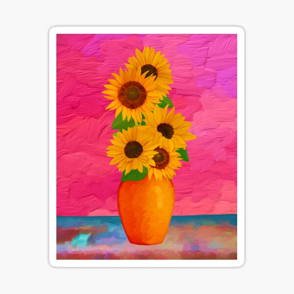 Sunflowers with Desert Wind (13) Sticker