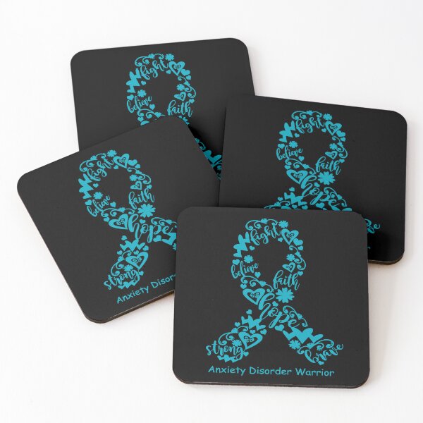 Item preview, Anxiety Disorder Warrior - Anxiety Disorder Ribbon Strong Hope Believe Fight Faith Brave designed and sold by CansellBar.