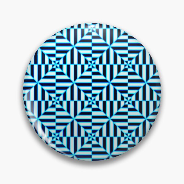 Item preview, 60's inspired blue stripe kaleidoscope pattern designed and sold by WorldOfWendyArt.
