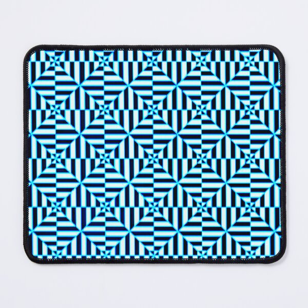 Item preview, 60's inspired blue stripe kaleidoscope pattern designed and sold by WorldOfWendyArt.