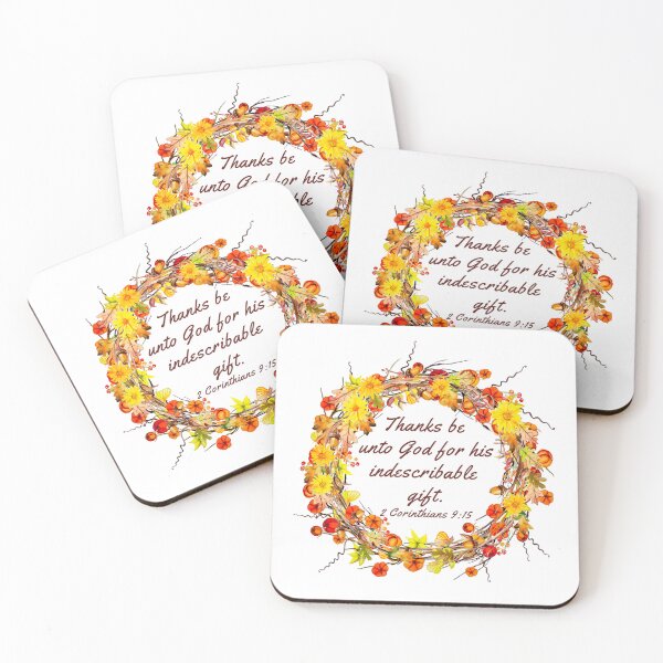 Item preview, Thanksgiving Wreath - Indescribable Gift designed and sold by GospelWork.