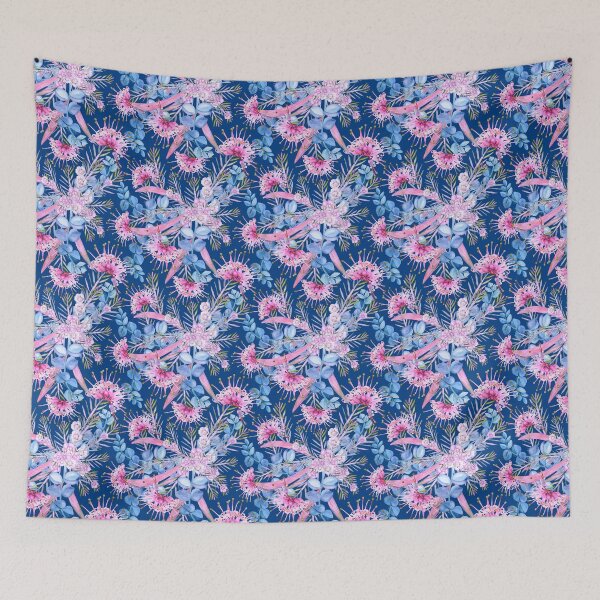 Item preview, Eucalyptus Blue And Pink Grevillea designed and sold by Sketchbook Designs.