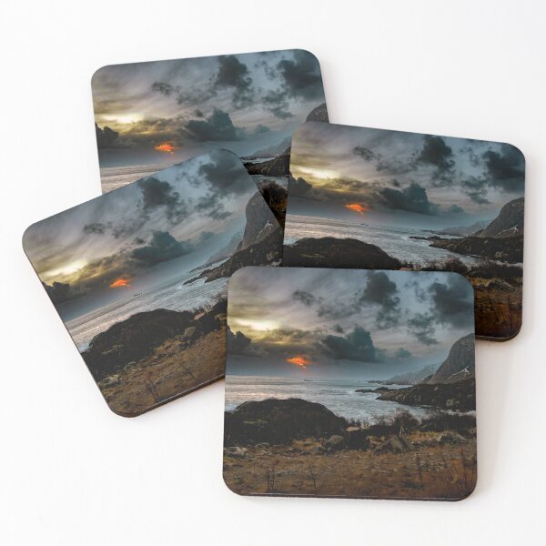 Item preview, Lofoten Coastal Road Sunset designed and sold by nbrandsberg.