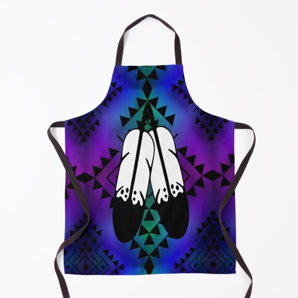 Item preview, Teal / Purple / Aqua Gradient / Black Double Feather Native Print designed and sold by JMWCD.