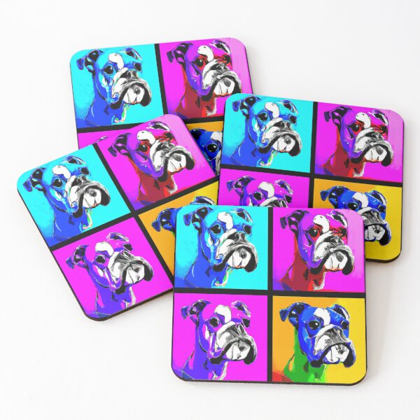 Item preview, 4 Boxer Dog Pop Art 2 designed and sold by DiatomDesigns.
